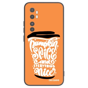 Picasee fekete szilikon tok az alábbi mobiltelefonokra Xiaomi Mi Note 10 Lite - Pumpkin coffee