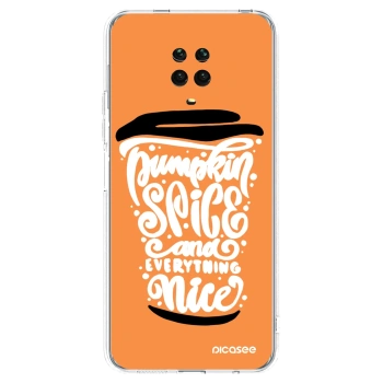 Picasee átlátszó szilikon tok az alábbi mobiltelefonokra Xiaomi Redmi Note 9S - Pumpkin coffee