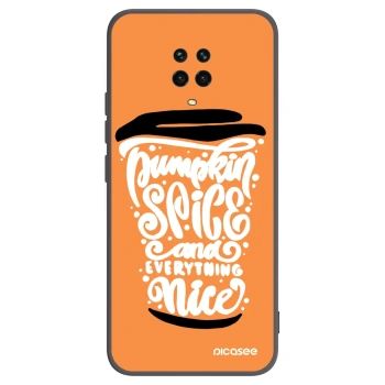 Picasee fekete szilikon tok az alábbi mobiltelefonokra Xiaomi Redmi Note 9S - Pumpkin coffee