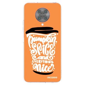 Picasee átlátszó szilikon tok az alábbi mobiltelefonokra Xiaomi Poco F2 Pro - Pumpkin coffee