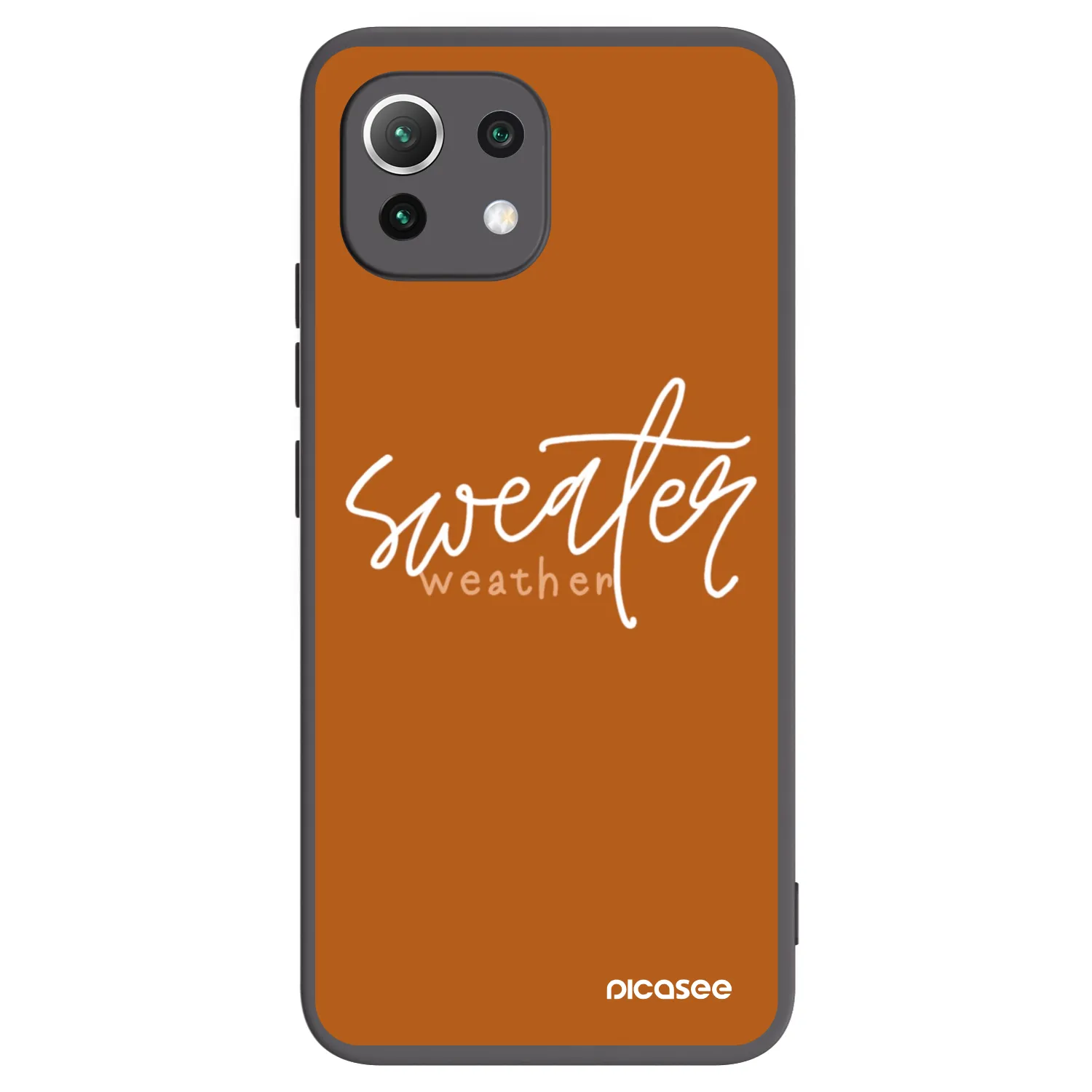 Picasee fekete szilikon tok az alábbi mobiltelefonokra Xiaomi 11 Lite 5G NE - Sweater weather