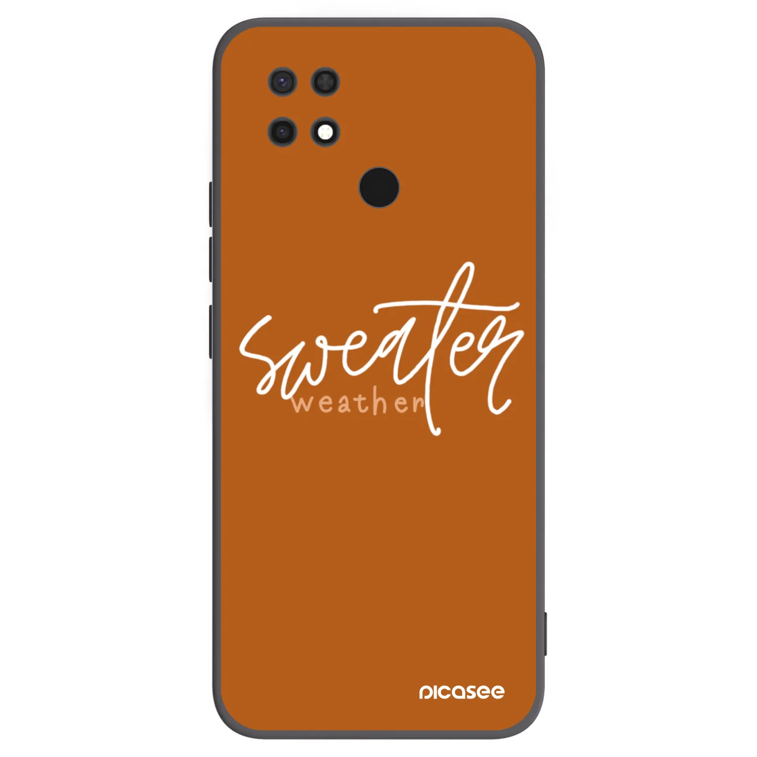 Picasee fekete szilikon tok az alábbi mobiltelefonokra Xiaomi Redmi 10C - Sweater weather
