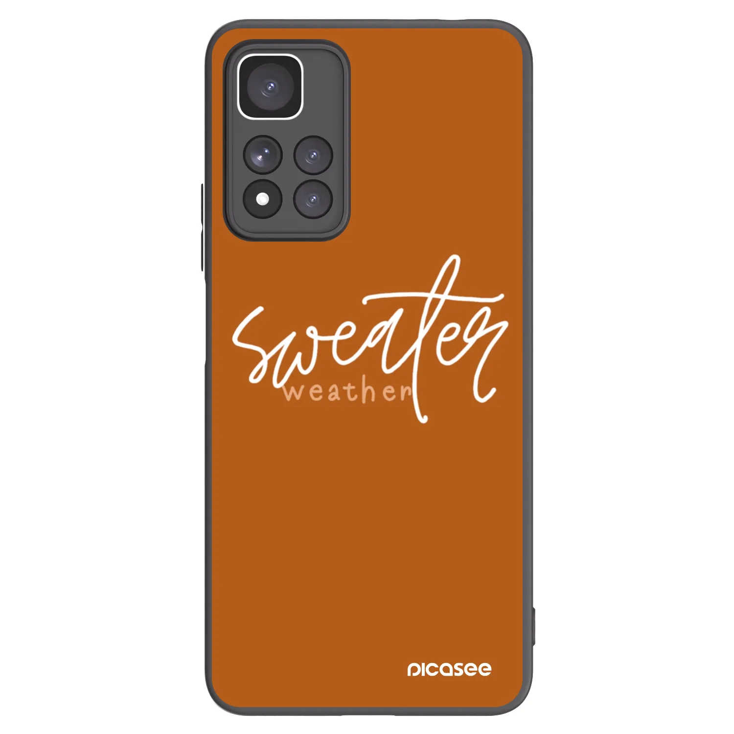 Picasee fekete szilikon tok az alábbi mobiltelefonokra Xiaomi Redmi Note 11 Pro+ 5G - Sweater weather
