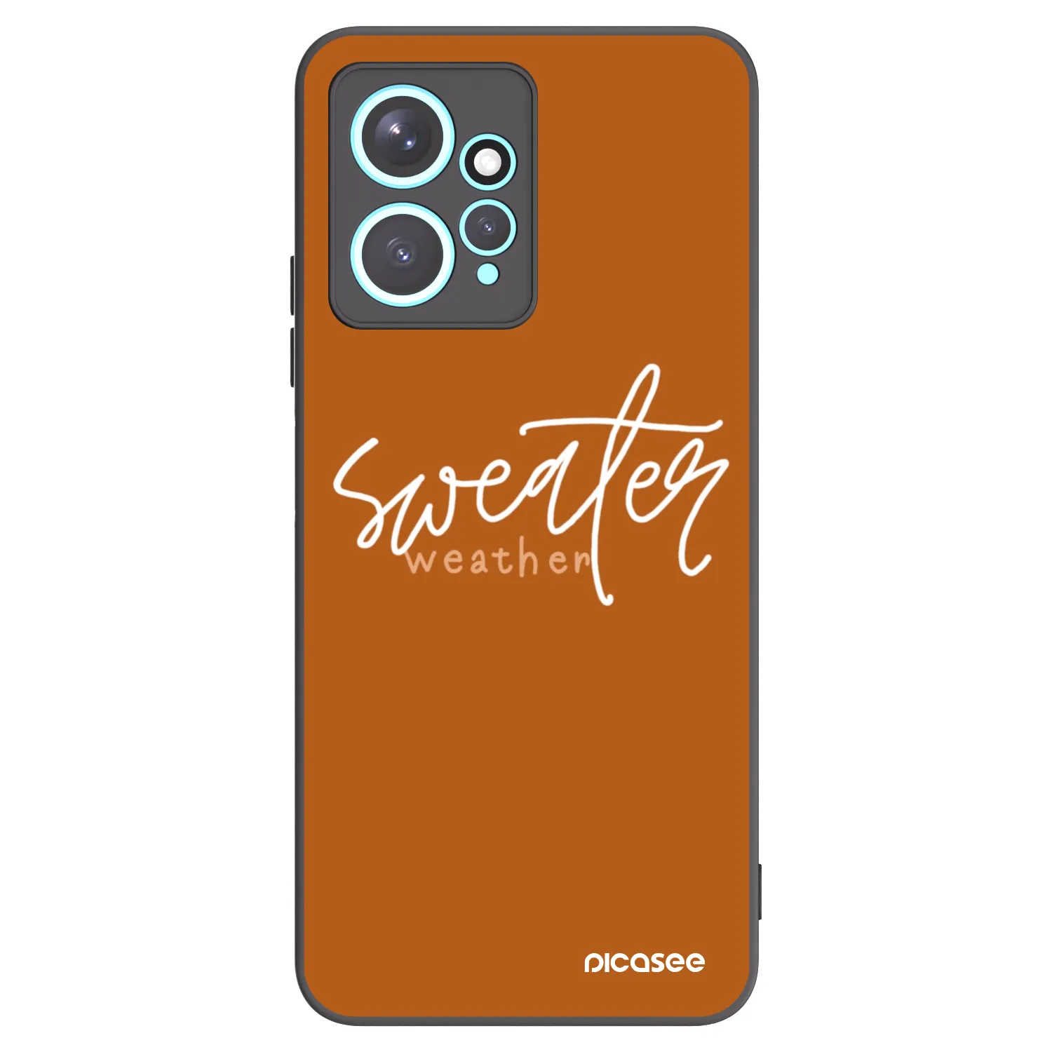 Picasee fekete szilikon tok az alábbi mobiltelefonokra Xiaomi Redmi Note 12 4G - Sweater weather