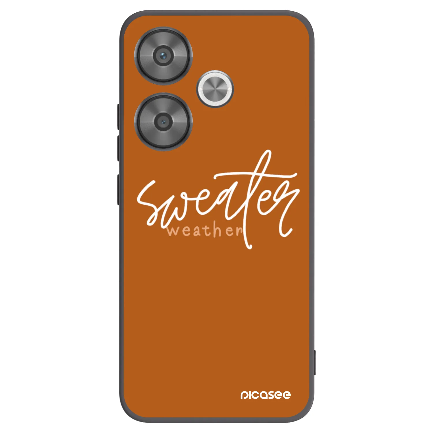 Picasee fekete szilikon tok az alábbi mobiltelefonokra Xiaomi Poco F6 - Sweater weather