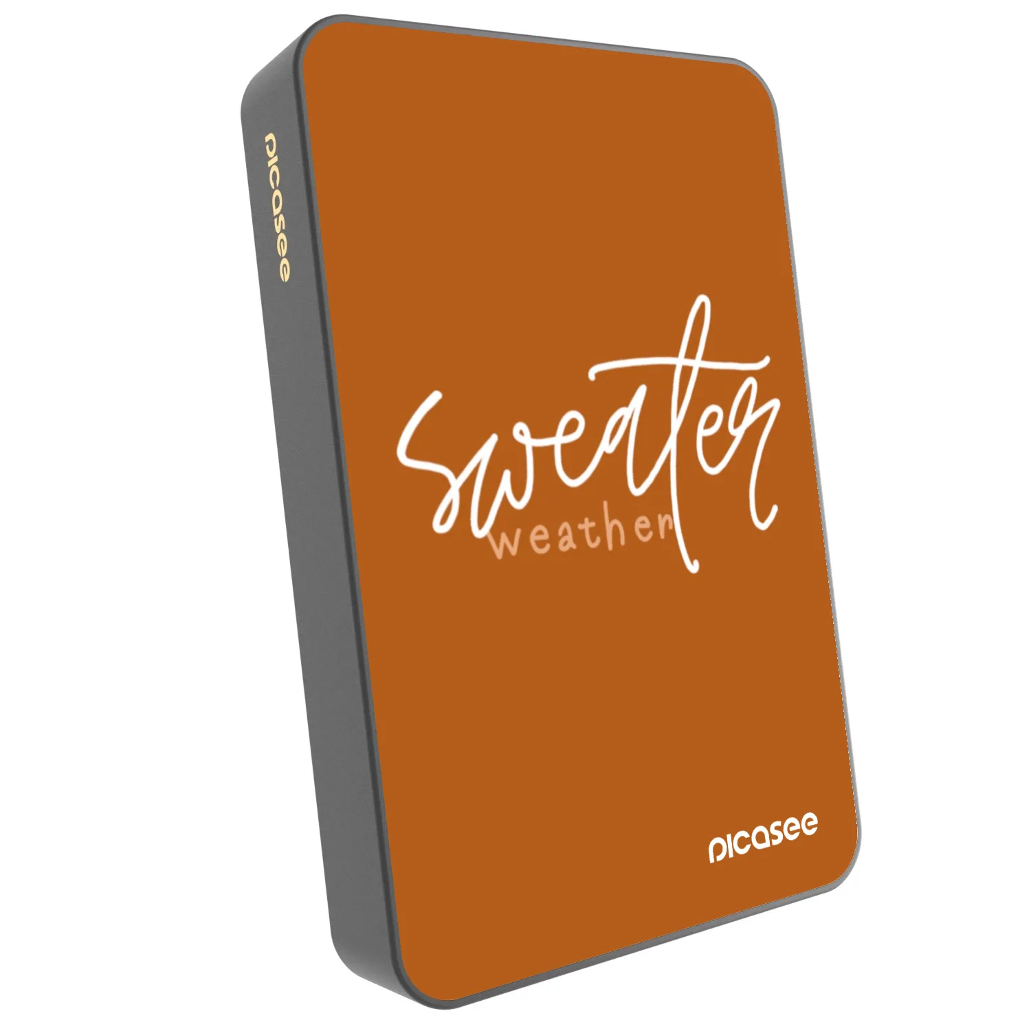Picasee Powerbank MagSafe 10 000 mAh Szürke - Sweater weather