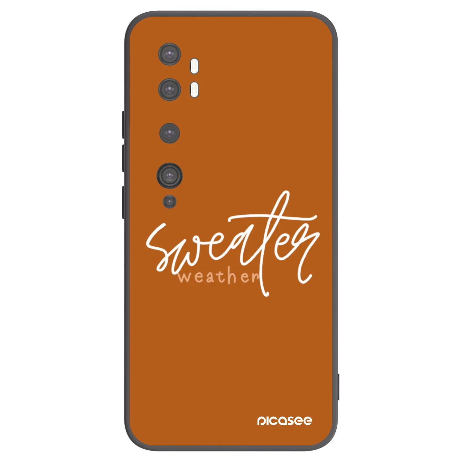 Picasee fekete szilikon tok az alábbi mobiltelefonokra Xiaomi Mi Note 10 (Pro) - Sweater weather