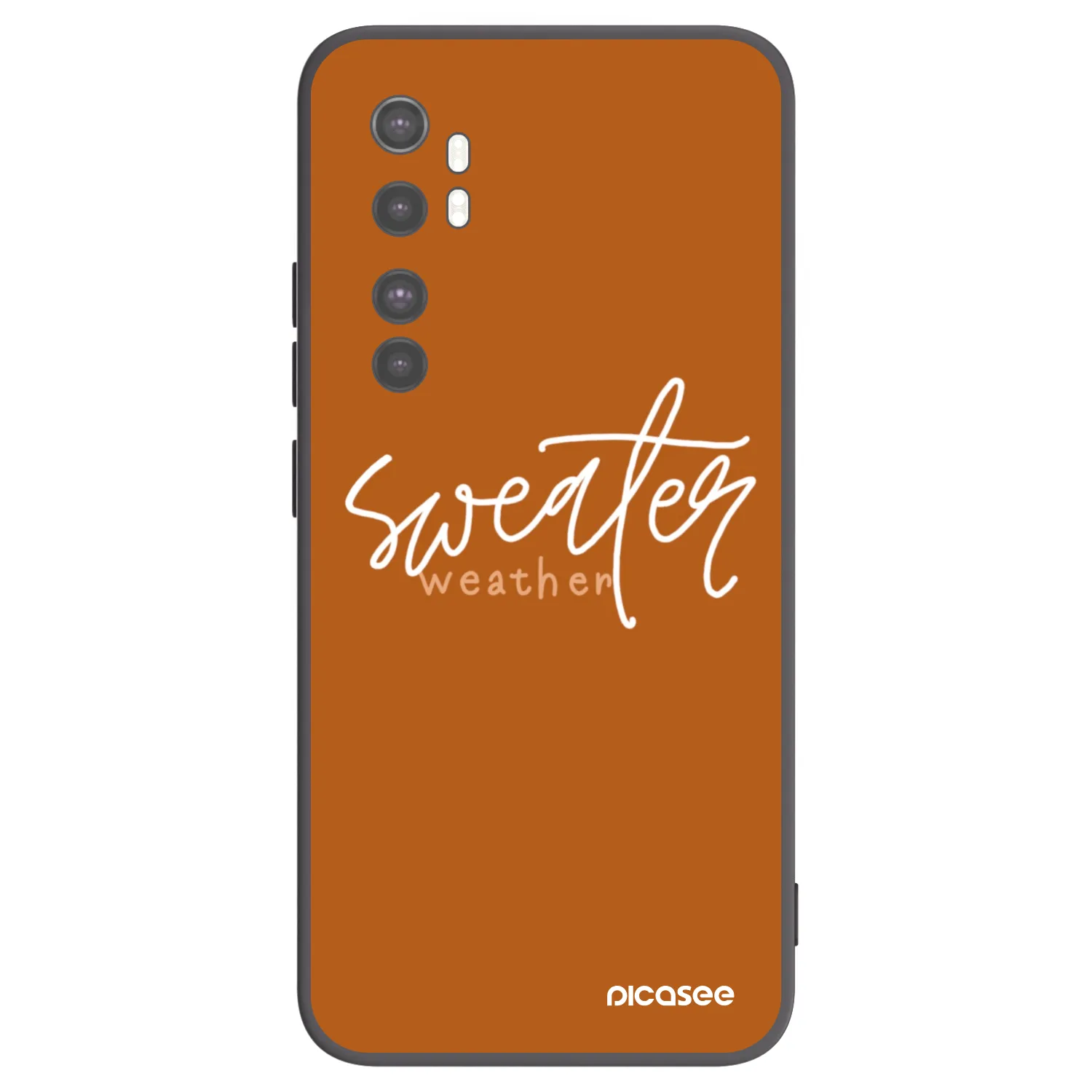 Picasee fekete szilikon tok az alábbi mobiltelefonokra Xiaomi Mi Note 10 Lite - Sweater weather