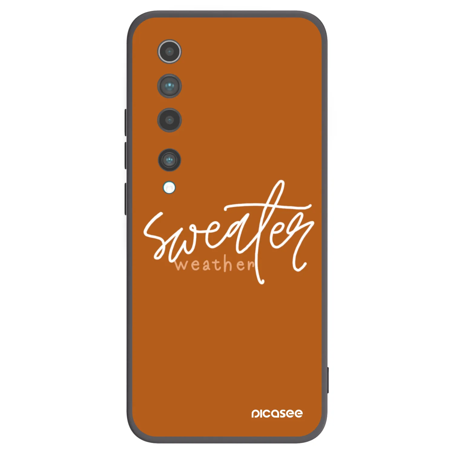 Picasee fekete szilikon tok az alábbi mobiltelefonokra Xiaomi Mi 10 - Sweater weather