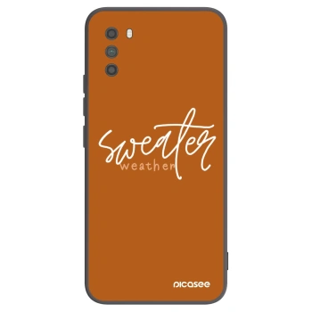 Picasee fekete szilikon tok az alábbi mobiltelefonokra Xiaomi Poco M3 - Sweater weather