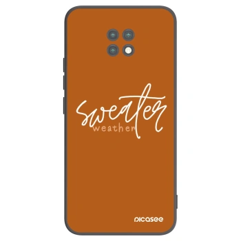 Picasee fekete szilikon tok az alábbi mobiltelefonokra Xiaomi Redmi Note 9T - Sweater weather