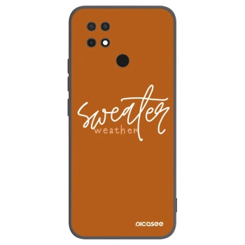 Picasee fekete szilikon tok az alábbi mobiltelefonokra Xiaomi Redmi 10C - Sweater weather