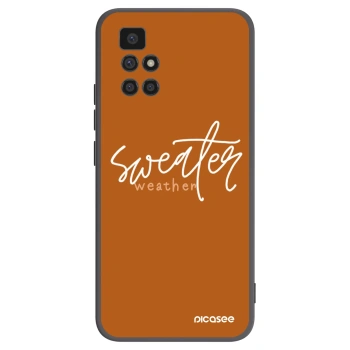 Picasee fekete szilikon tok az alábbi mobiltelefonokra Xiaomi Redmi 10 (2022) - Sweater weather