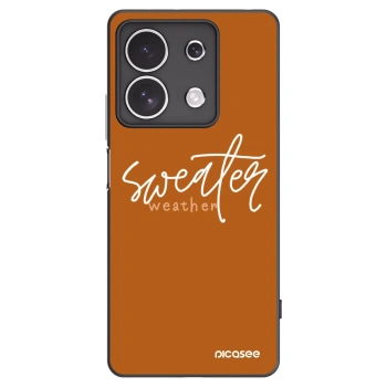 Picasee fekete szilikon tok az alábbi mobiltelefonokra Xiaomi Redmi Note 13 4G - Sweater weather