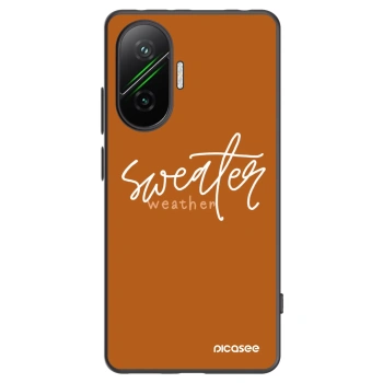 Picasee fekete szilikon tok az alábbi mobiltelefonokra Xiaomi Poco F7 Pro 5G - Sweater weather