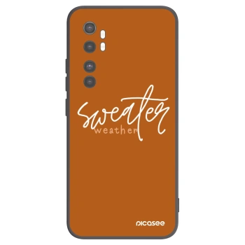 Picasee fekete szilikon tok az alábbi mobiltelefonokra Xiaomi Mi Note 10 Lite - Sweater weather