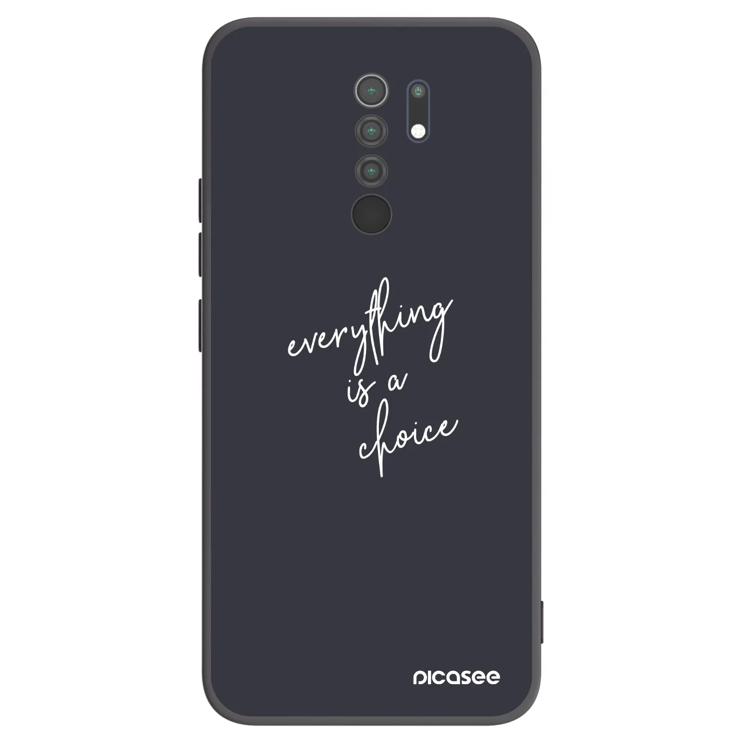 Picasee fekete szilikon tok az alábbi mobiltelefonokra Xiaomi Redmi 9 - Everything is a choice
