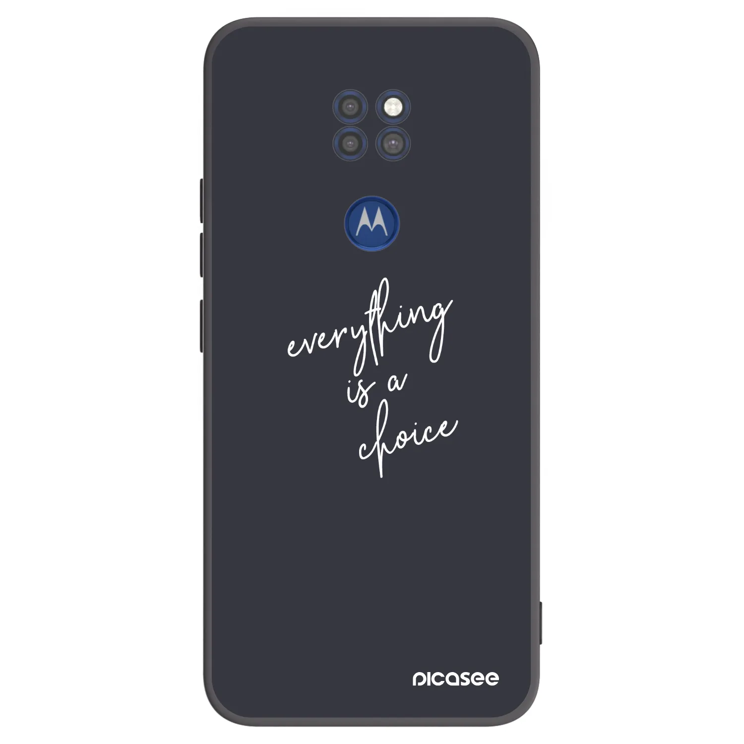 Picasee fekete szilikon tok az alábbi mobiltelefonokra Motorola Moto G9 Play - Everything is a choice