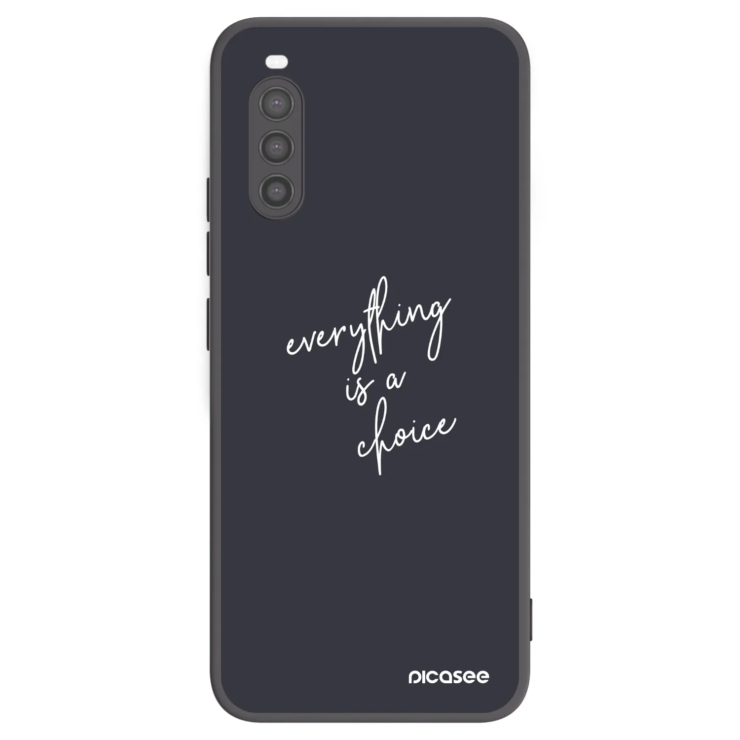 Picasee fekete szilikon tok az alábbi mobiltelefonokra Sony Xperia 10 II - Everything is a choice