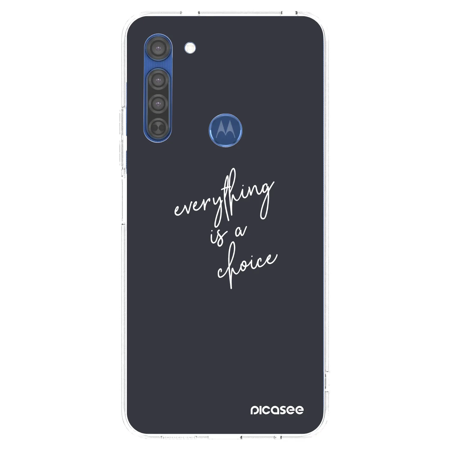 Picasee átlátszó szilikon tok az alábbi mobiltelefonokra Motorola Moto G8 - Everything is a choice
