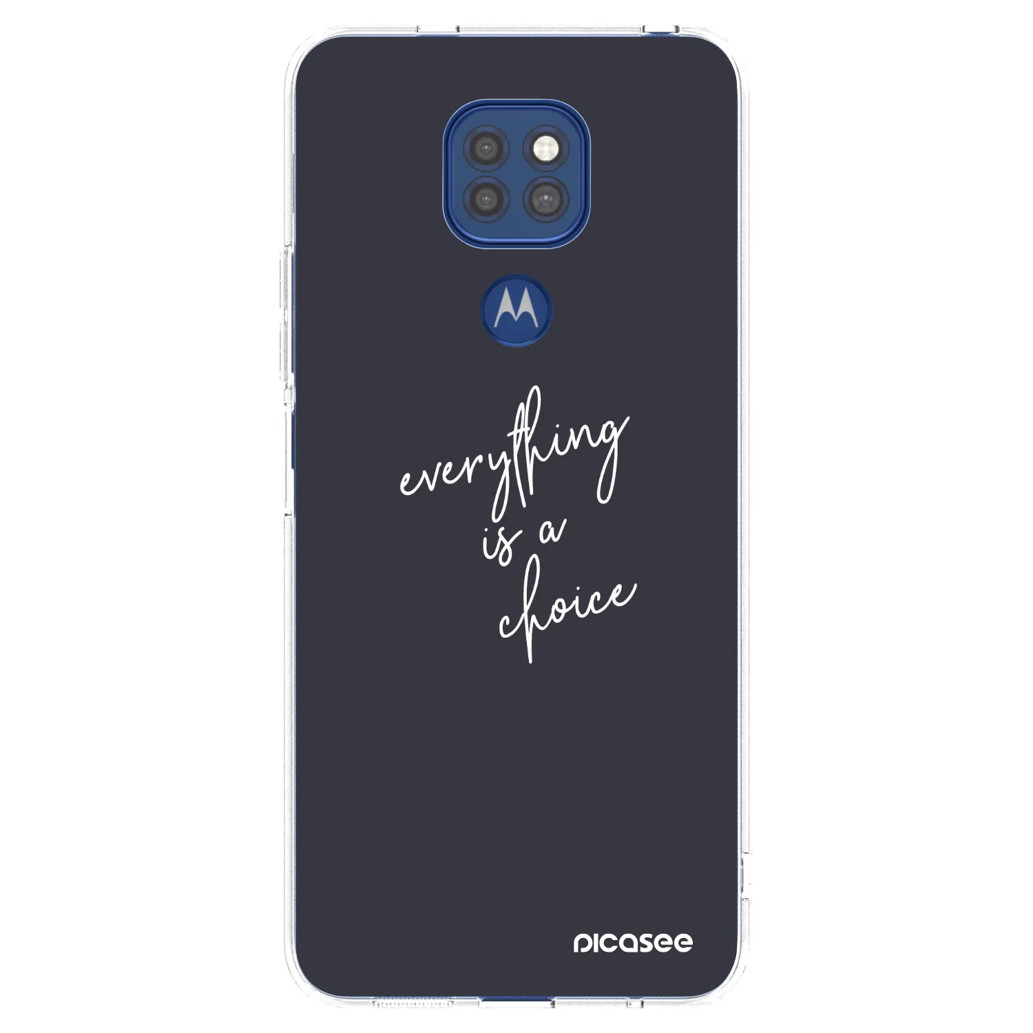 Picasee átlátszó szilikon tok az alábbi mobiltelefonokra Motorola Moto G9 Play - Everything is a choice