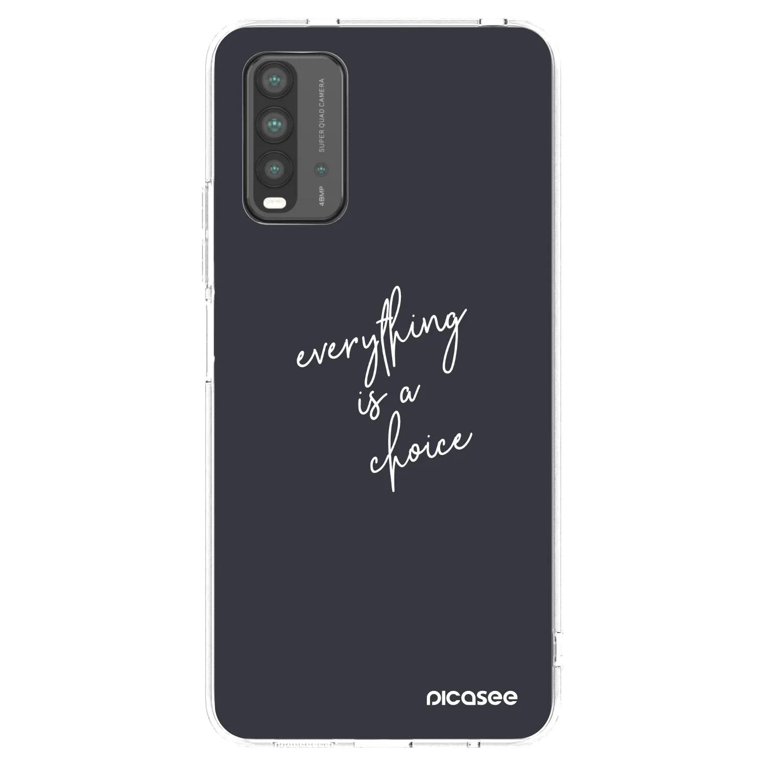 Picasee fekete szilikon tok az alábbi mobiltelefonokra Xiaomi Redmi 9T - Everything is a choice