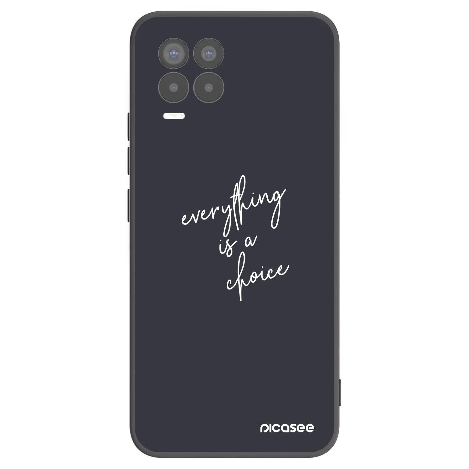 Picasee fekete szilikon tok az alábbi mobiltelefonokra Realme 8 Pro - Everything is a choice