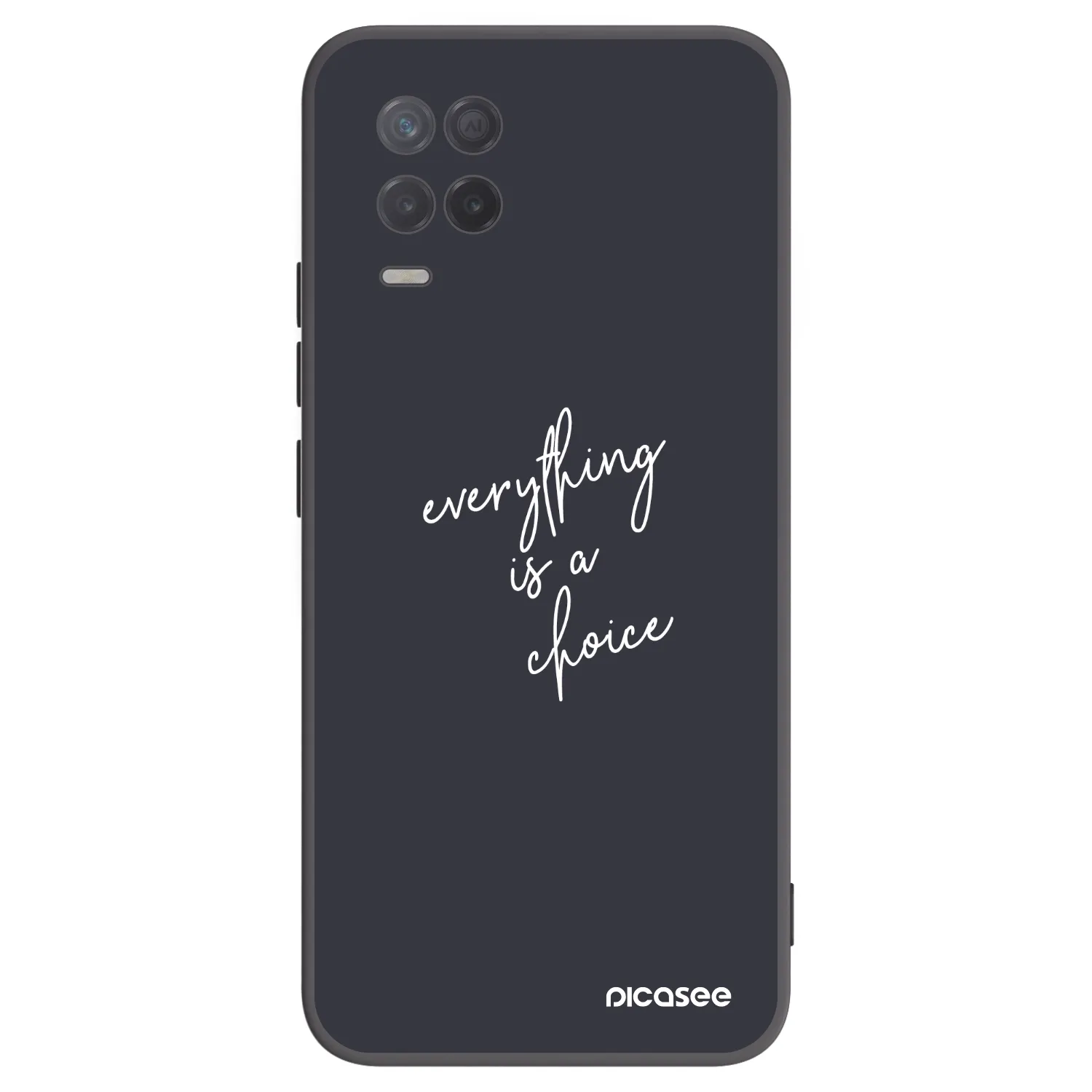 Picasee fekete szilikon tok az alábbi mobiltelefonokra Realme 8 5G - Everything is a choice