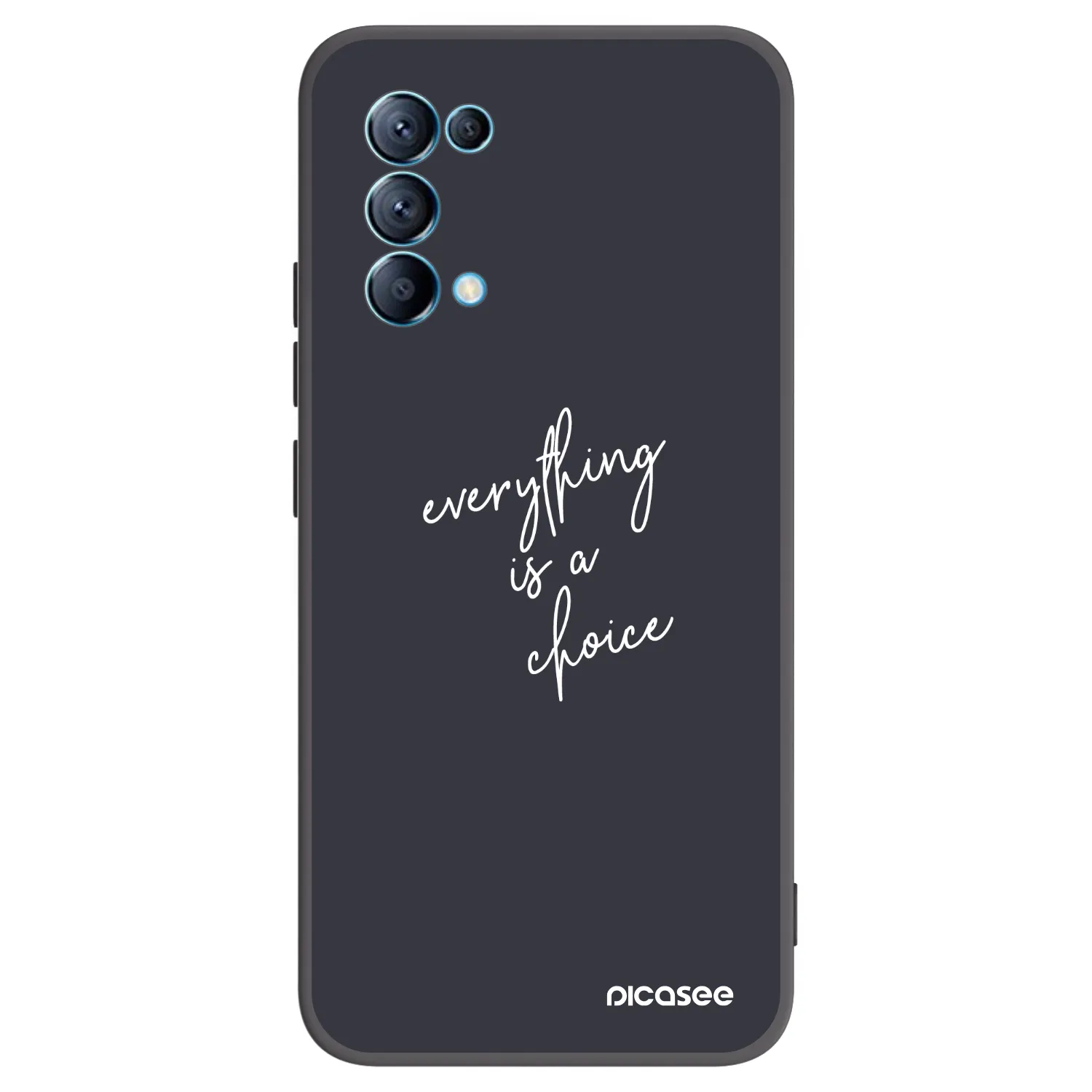 Picasee fekete szilikon tok az alábbi mobiltelefonokra OPPO Reno 5 5G - Everything is a choice