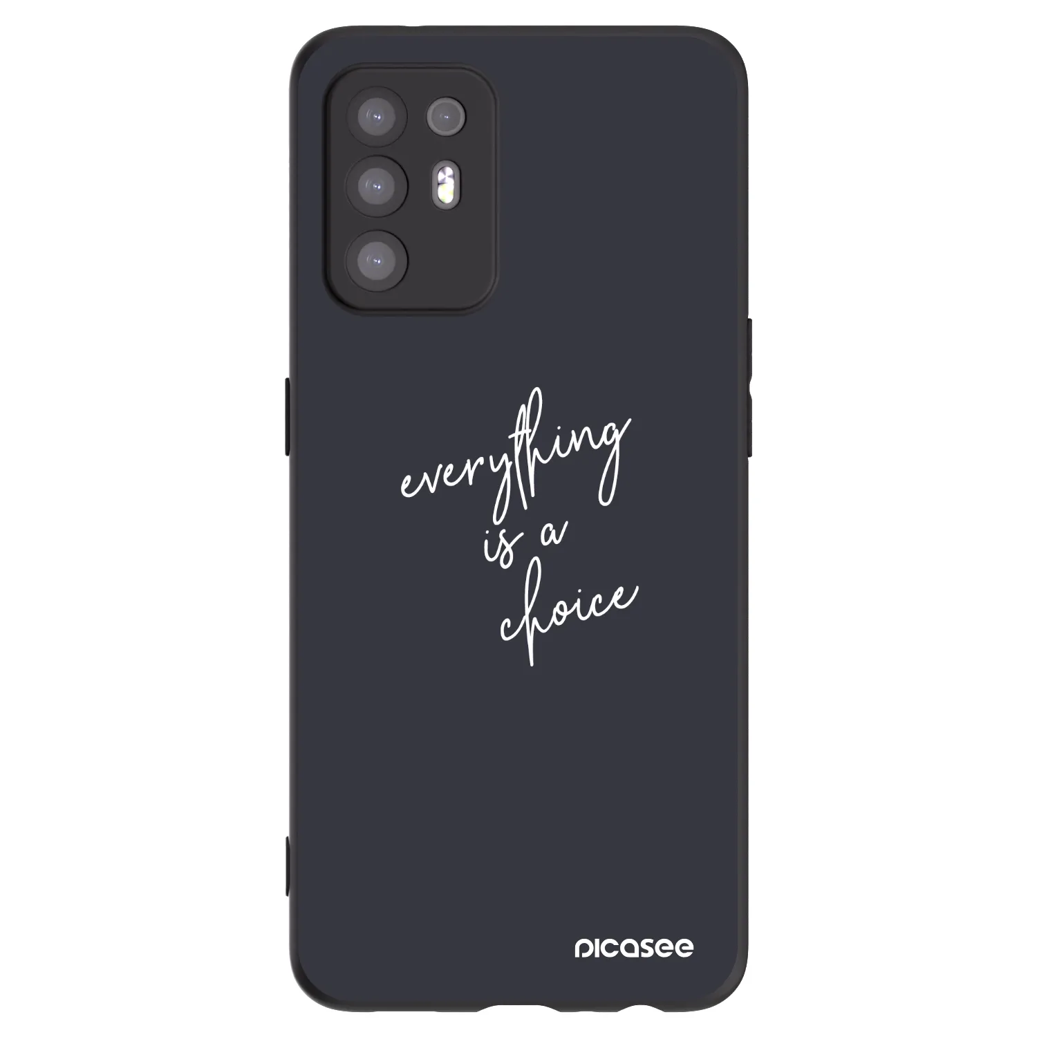 Picasee fekete szilikon tok az alábbi mobiltelefonokra OPPO A94 5G - Everything is a choice