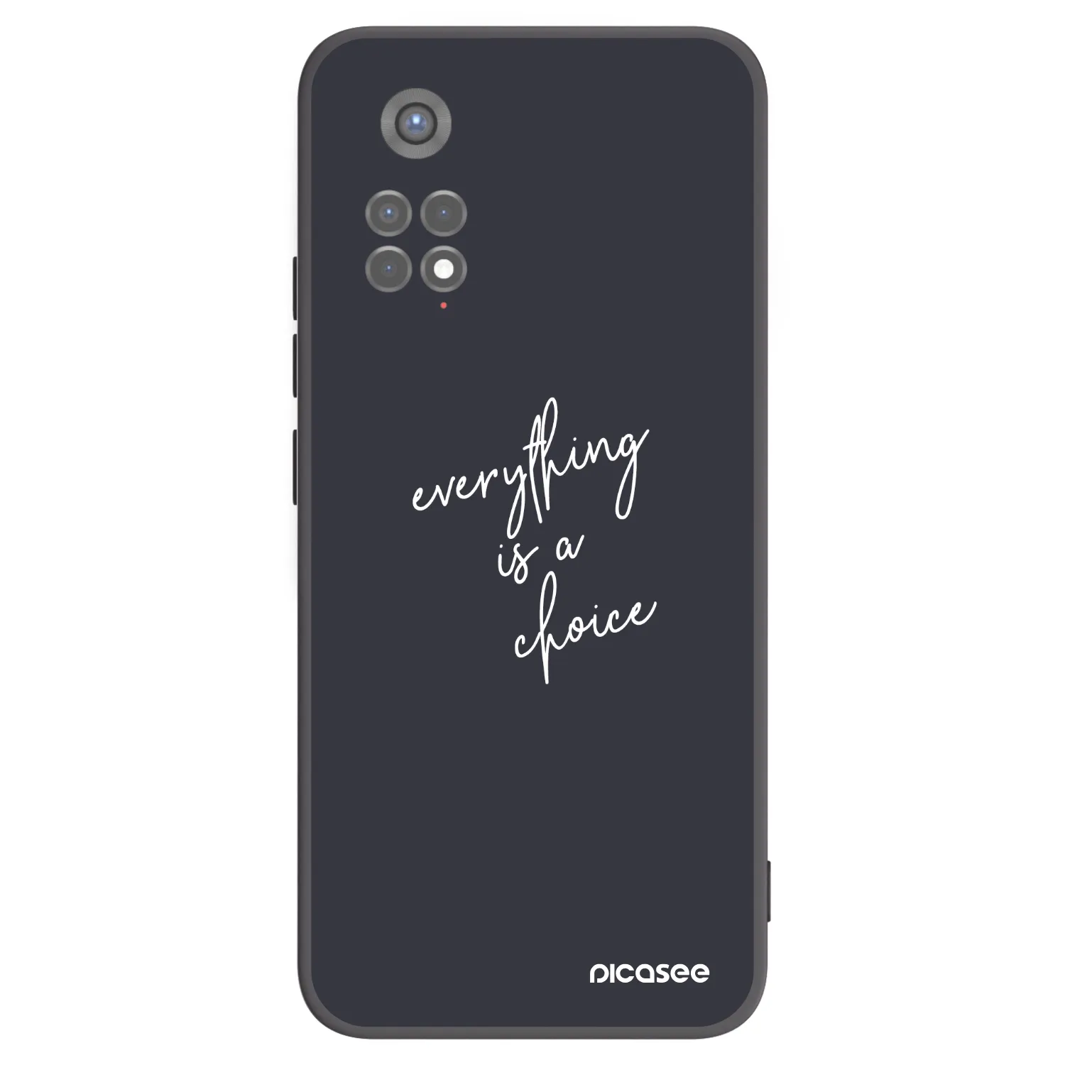 Picasee fekete szilikon tok az alábbi mobiltelefonokra Xiaomi Redmi Note 11S 5G - Everything is a choice