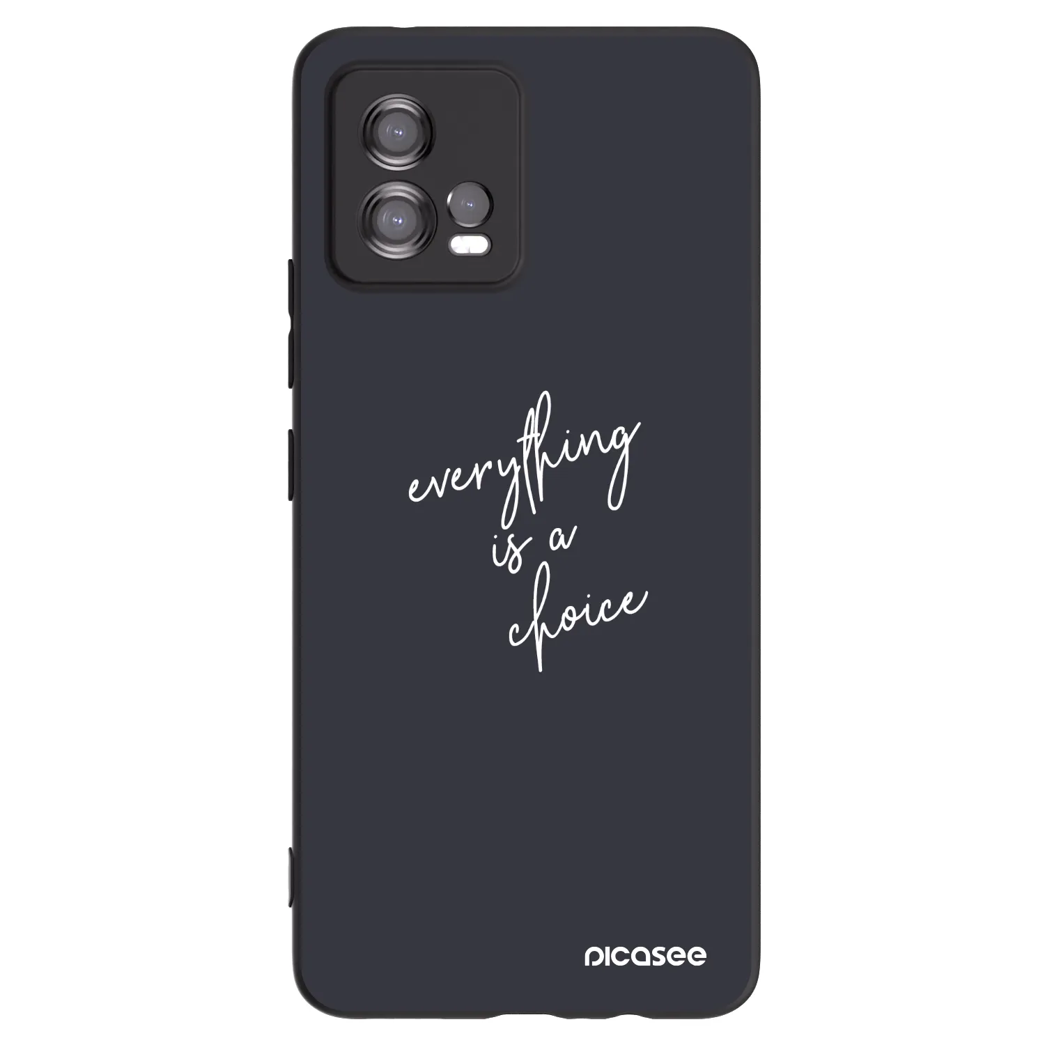 Picasee fekete szilikon tok az alábbi mobiltelefonokra Motorola Moto G72 - Everything is a choice