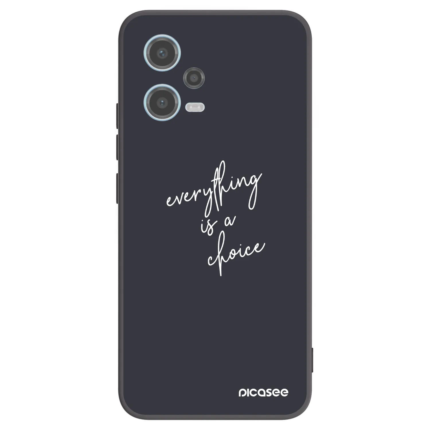 Picasee fekete szilikon tok az alábbi mobiltelefonokra Xiaomi Redmi Note 12 5G - Everything is a choice