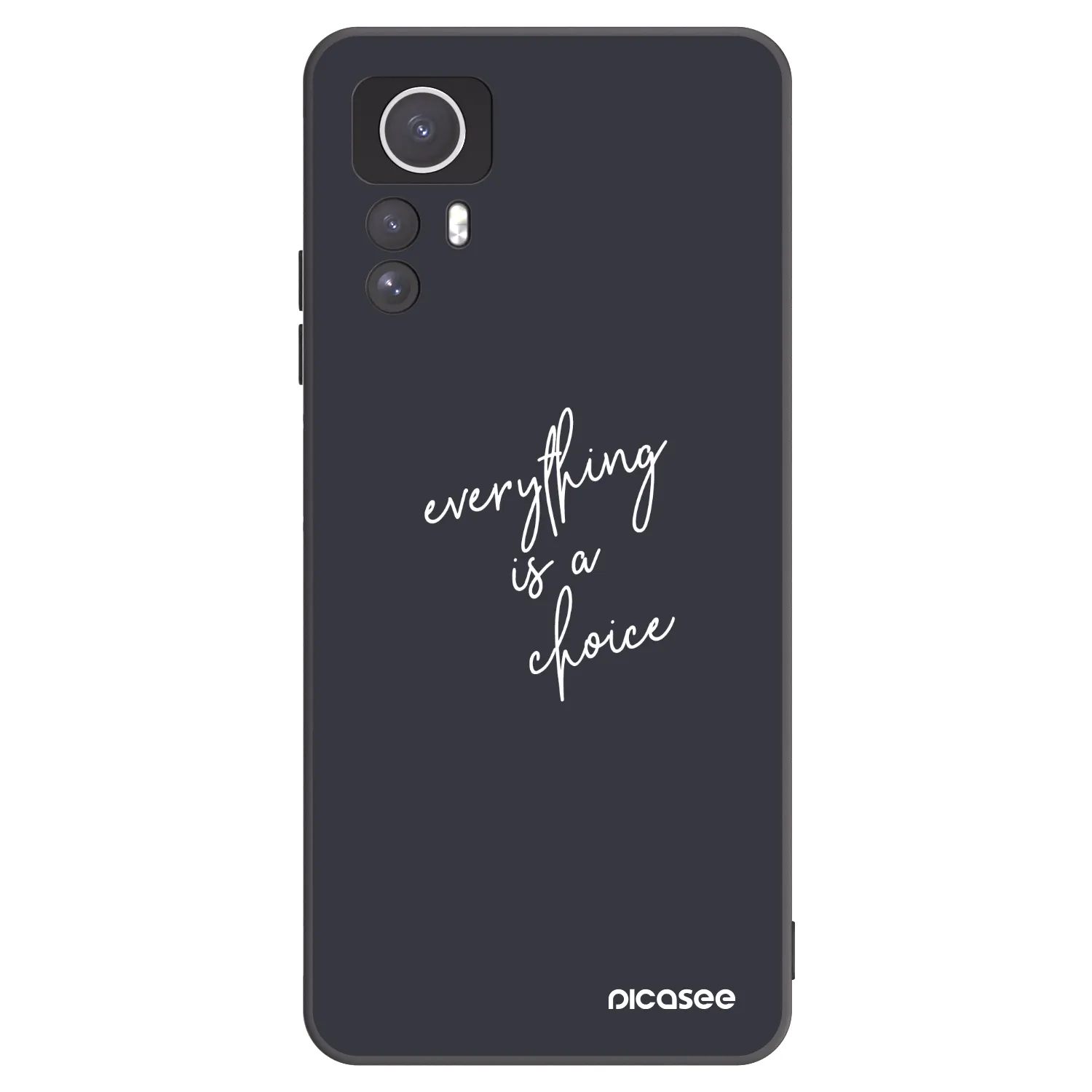 Picasee fekete szilikon tok az alábbi mobiltelefonokra Xiaomi Redmi Note 12S - Everything is a choice