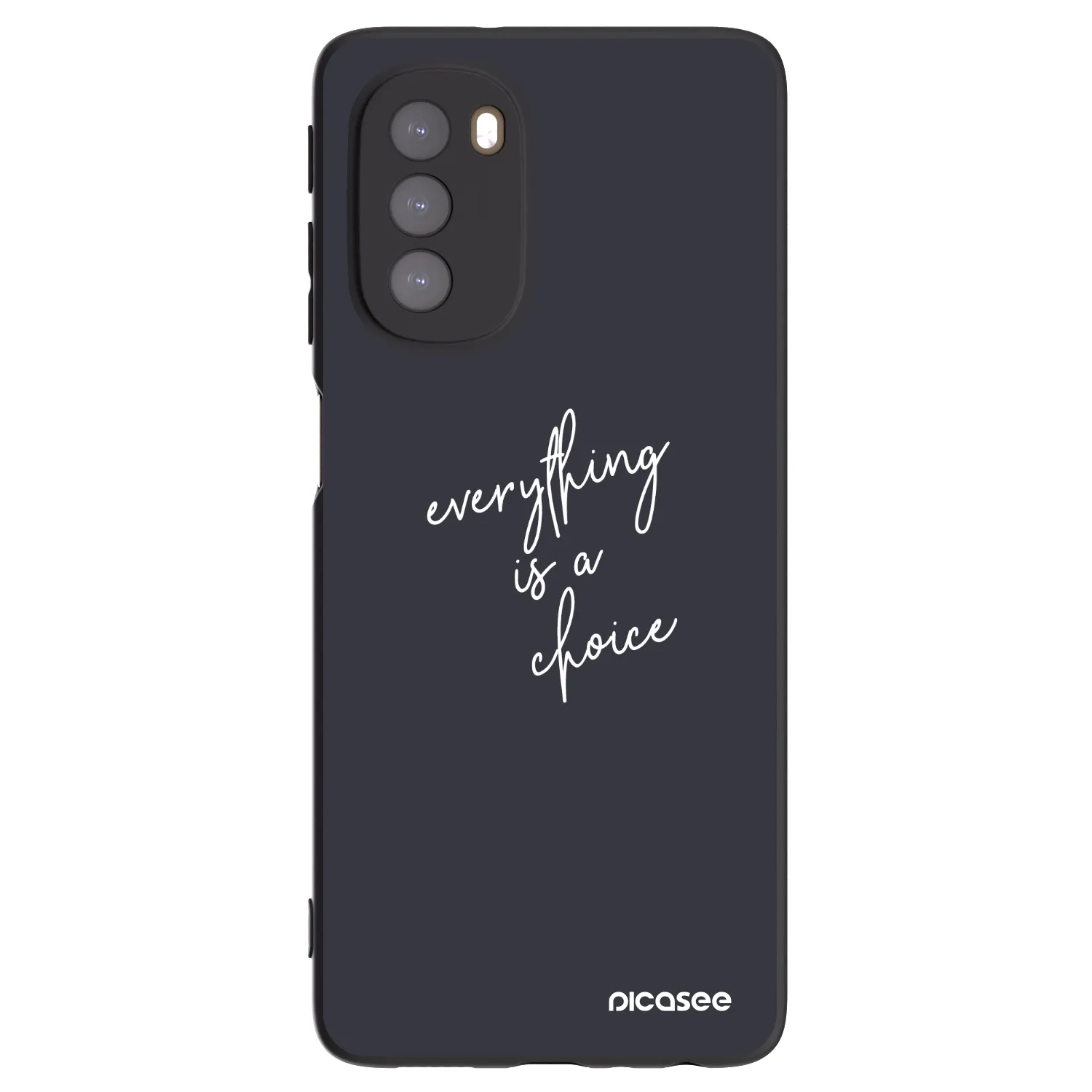 Picasee fekete szilikon tok az alábbi mobiltelefonokra Motorola Moto G51 - Everything is a choice