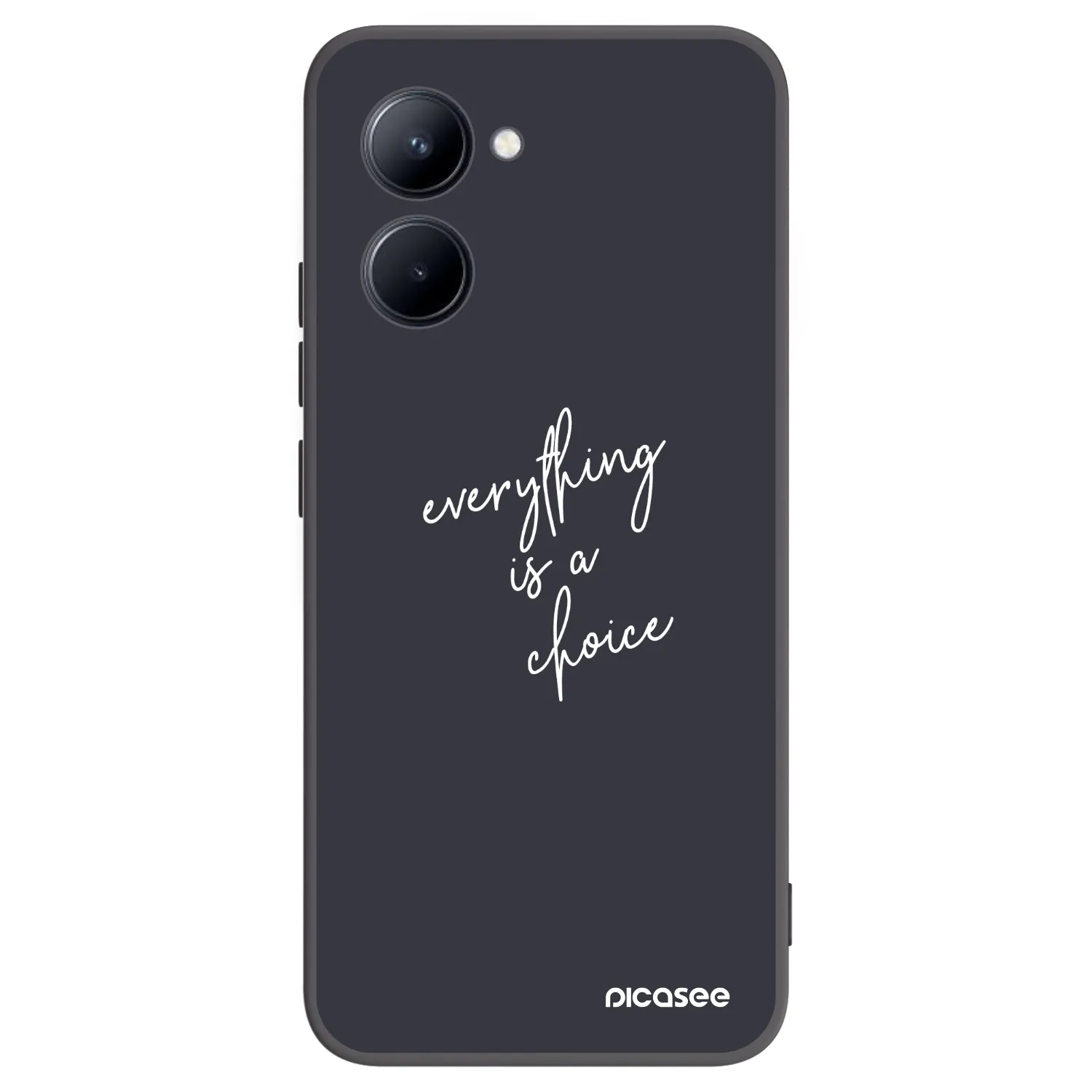 Picasee fekete szilikon tok az alábbi mobiltelefonokra Realme C33 (2023) - Everything is a choice