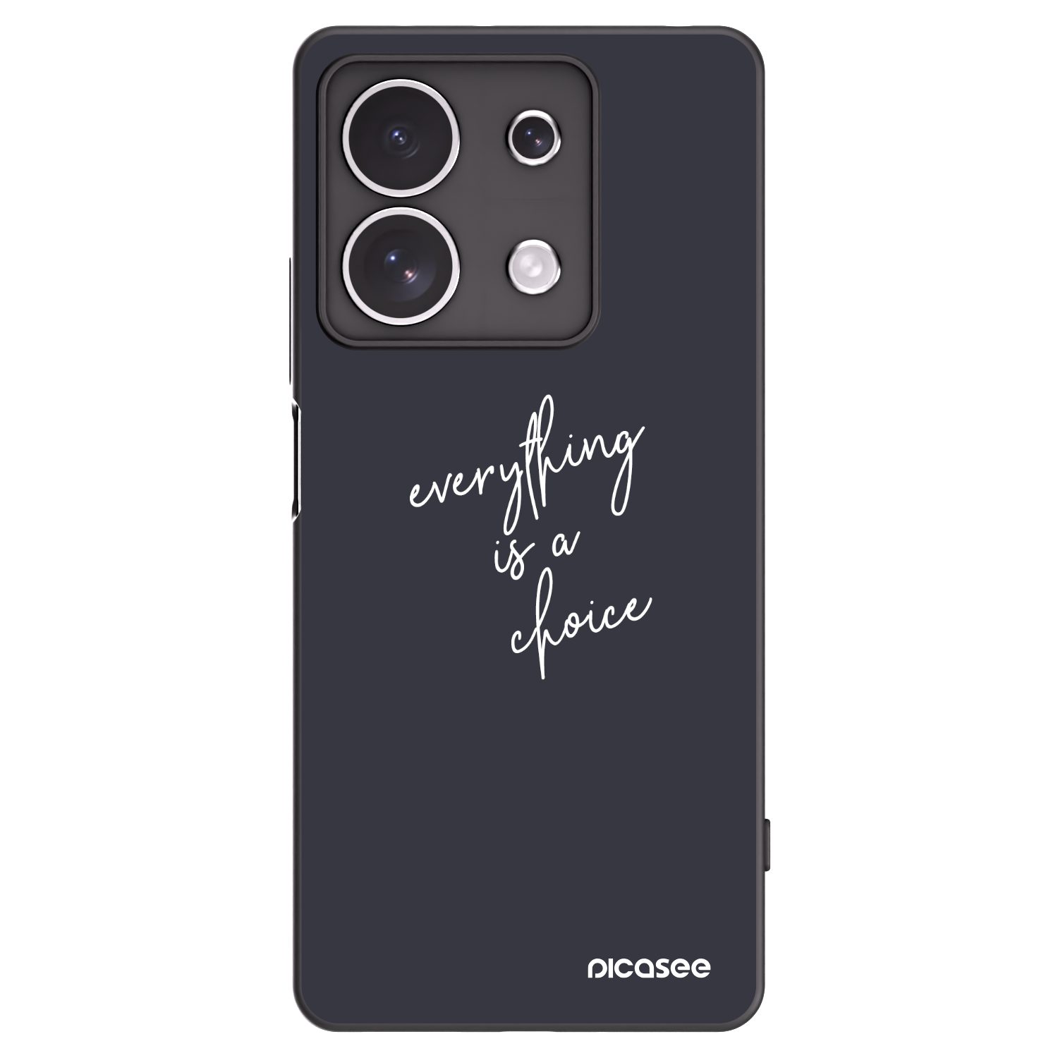 Picasee fekete szilikon tok az alábbi mobiltelefonokra Xiaomi Redmi Note 13 4G - Everything is a choice