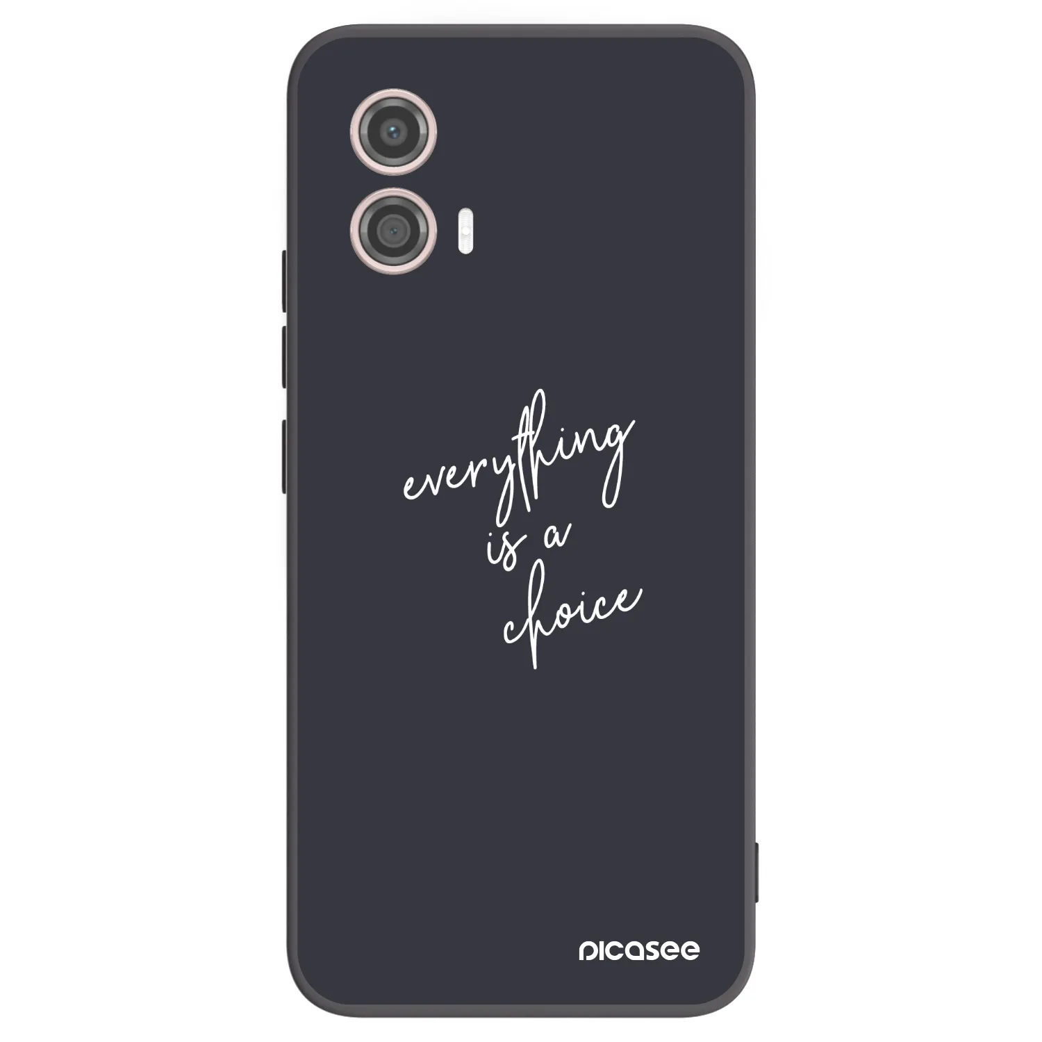 Picasee fekete szilikon tok az alábbi mobiltelefonokra Motorola Moto G53 5G - Everything is a choice