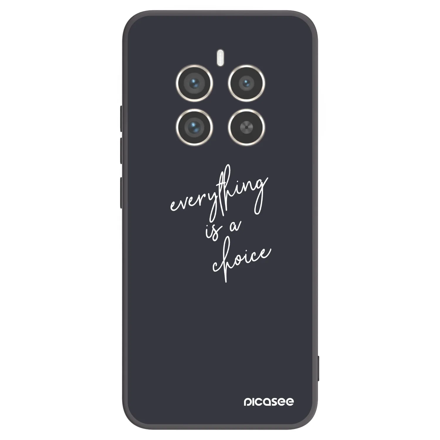Picasee fekete szilikon tok az alábbi mobiltelefonokra Realme 12 Pro 5G - Everything is a choice