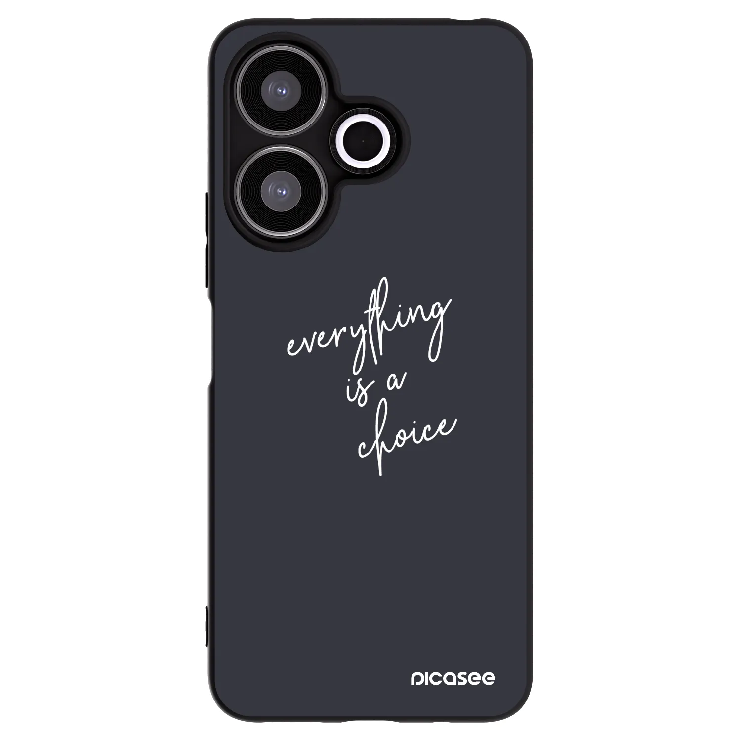 Picasee fekete szilikon tok az alábbi mobiltelefonokra Xiaomi Redmi 13 4G - Everything is a choice