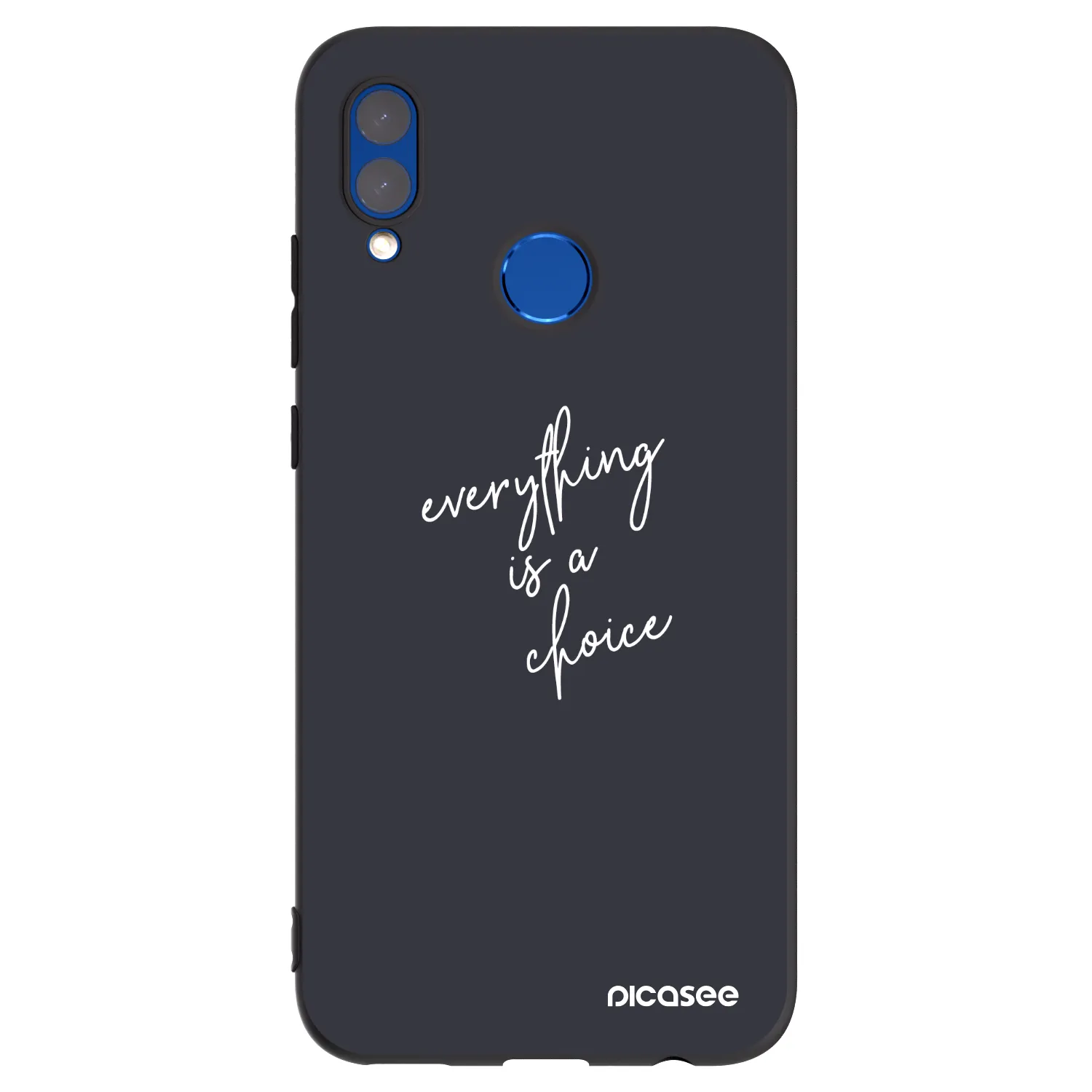 Picasee fekete szilikon tok az alábbi mobiltelefonokra Honor 10 Lite - Everything is a choice