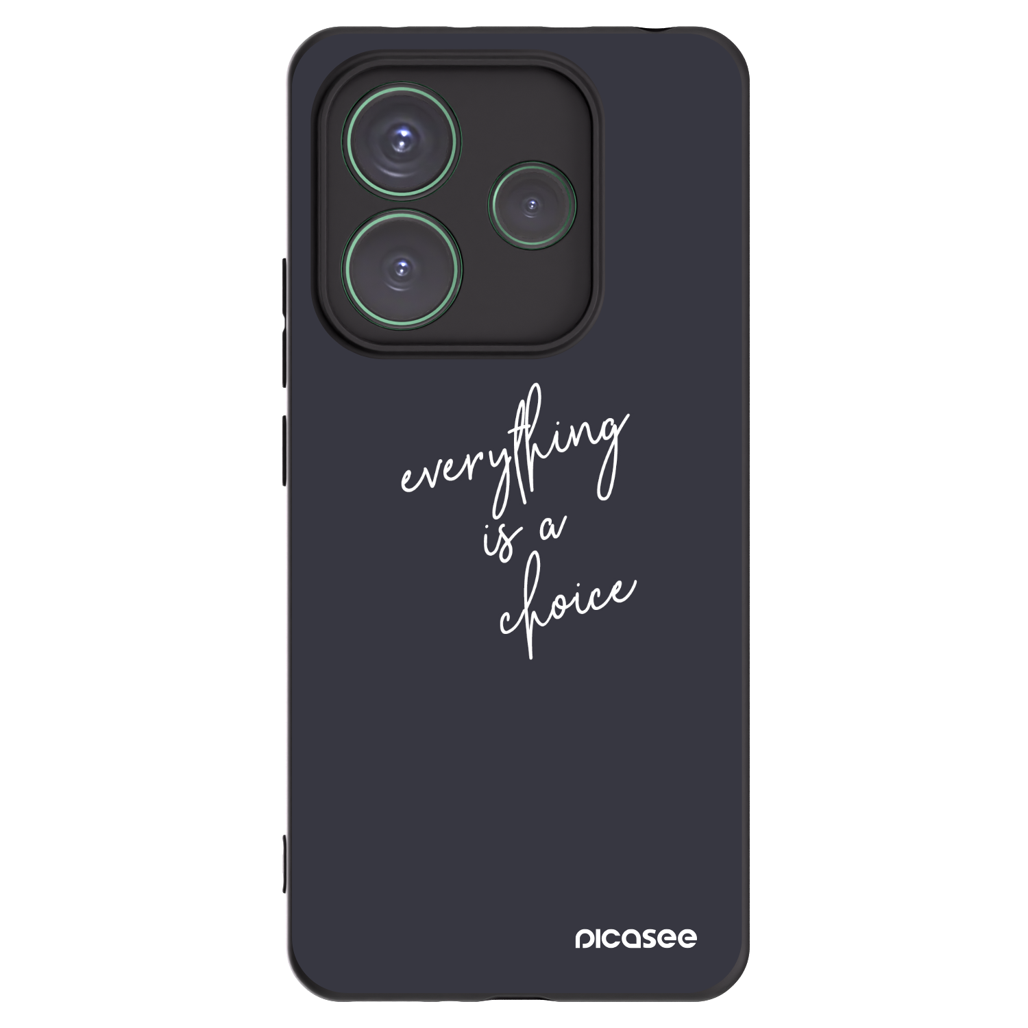 Picasee fekete szilikon tok az alábbi mobiltelefonokra Xiaomi Redmi Note 14 5G - Everything is a choice