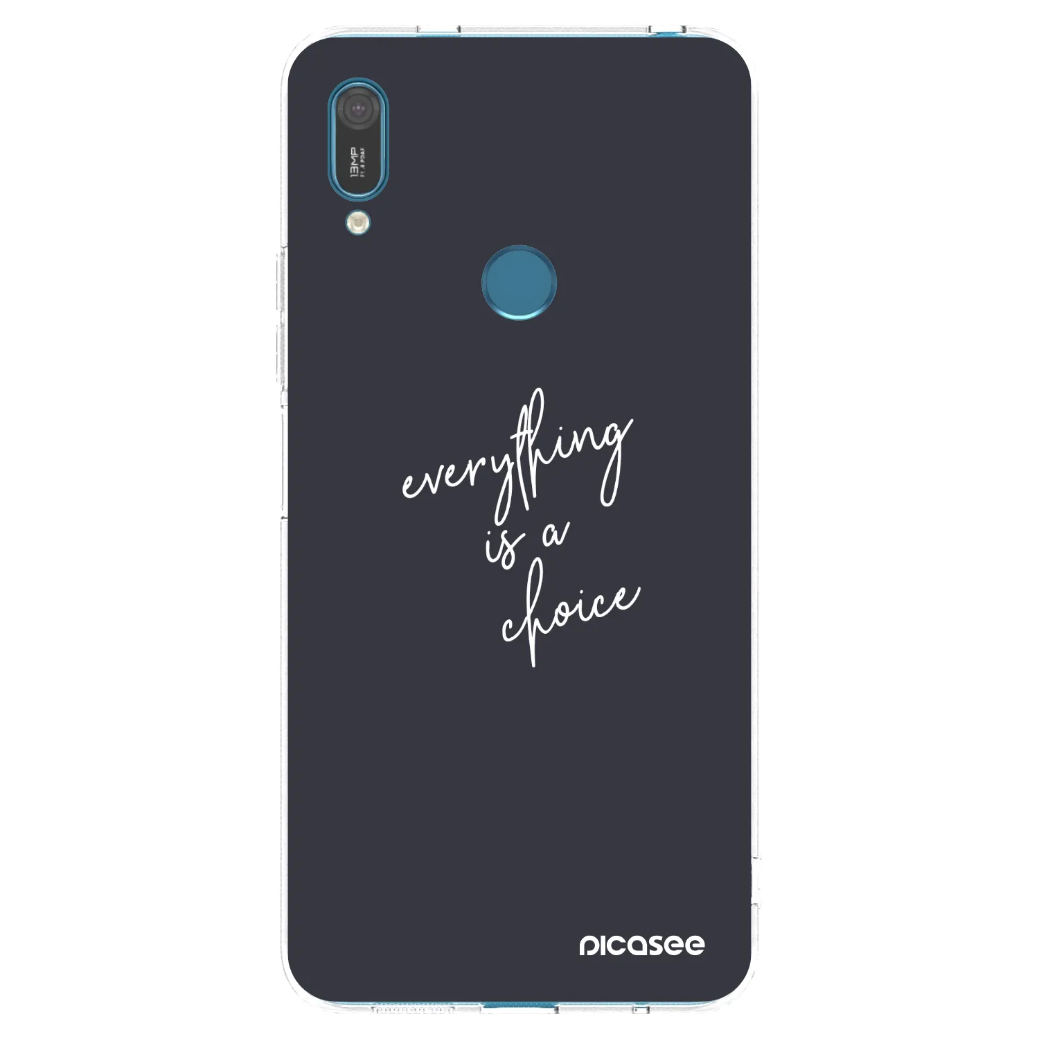 Picasee átlátszó szilikon tok az alábbi mobiltelefonokra Huawei Y7 2019 - Everything is a choice