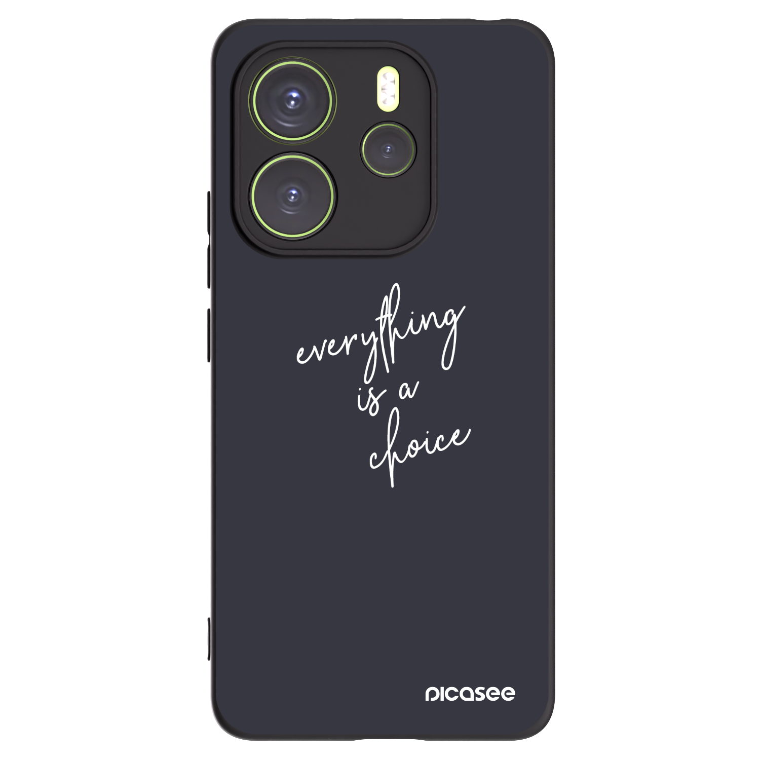 Picasee fekete szilikon tok az alábbi mobiltelefonokra Xiaomi Redmi Note 14 4G - Everything is a choice