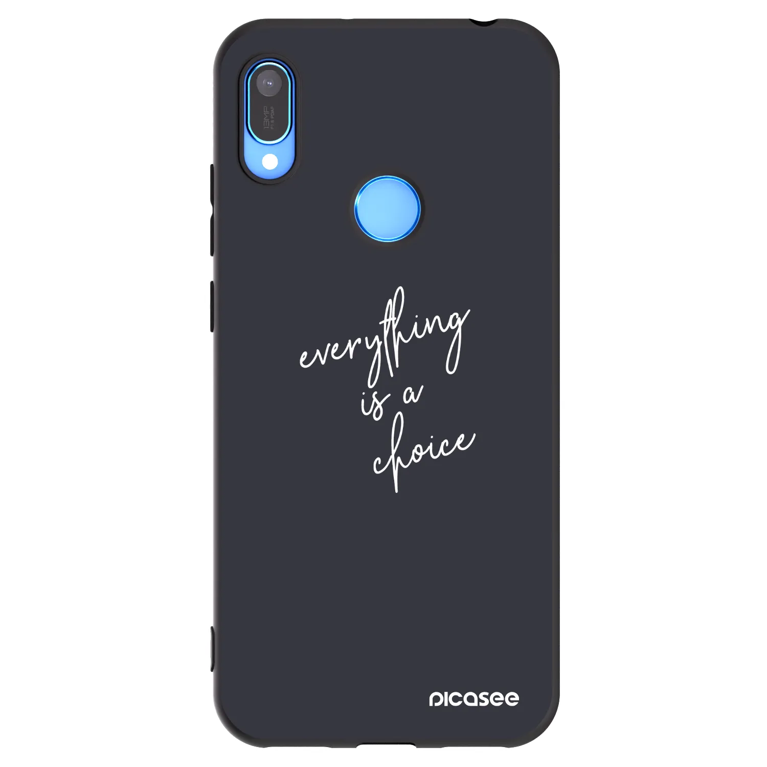 Picasee fekete szilikon tok az alábbi mobiltelefonokra Huawei Y6 2019 - Everything is a choice