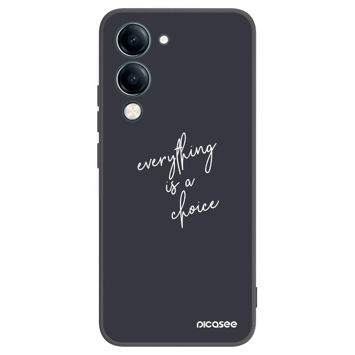 Picasee fekete szilikon tok az alábbi mobiltelefonokra Vivo Y29s 5G - Everything is a choice