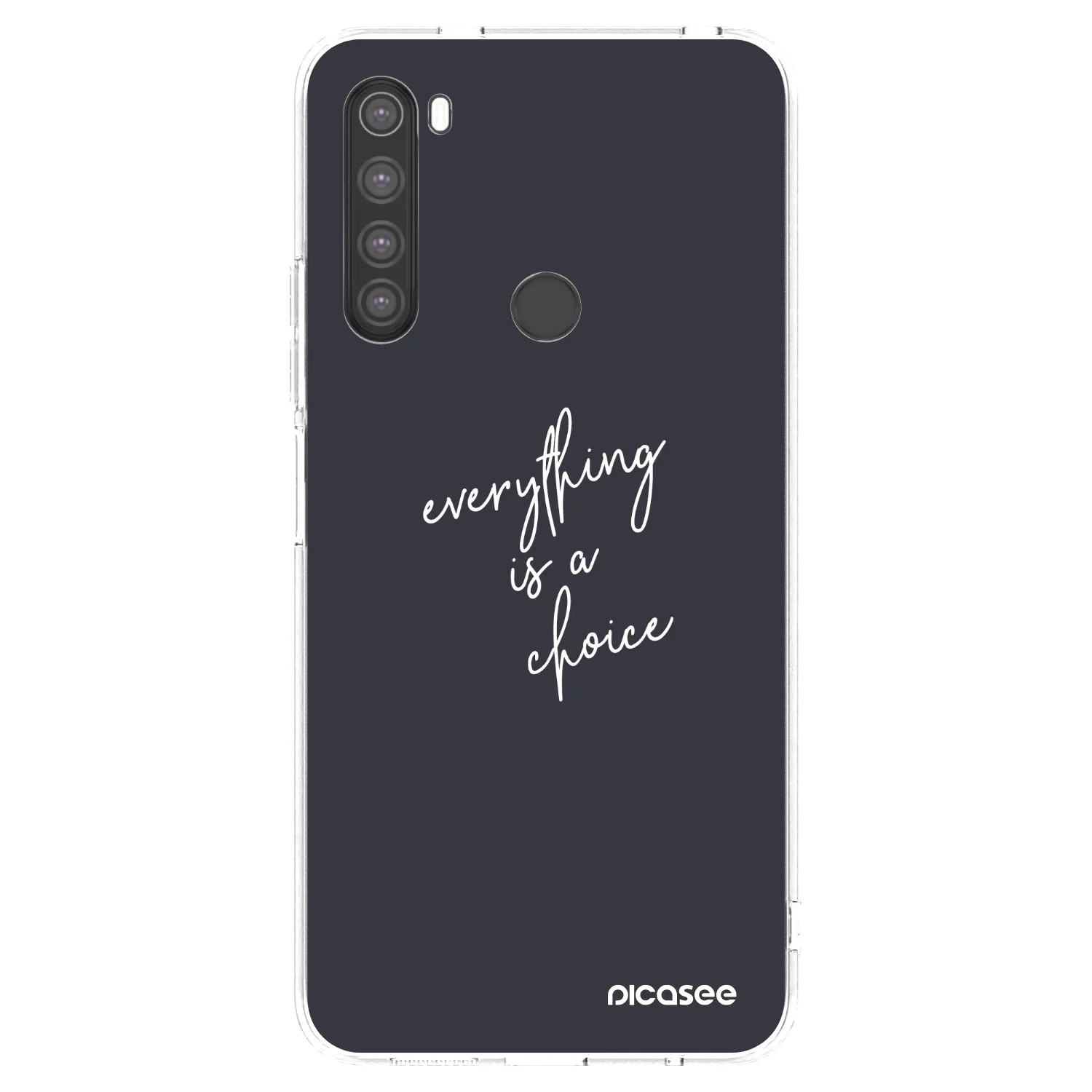 Picasee átlátszó szilikon tok az alábbi mobiltelefonokra Xiaomi Redmi Note 8 - Everything is a choice