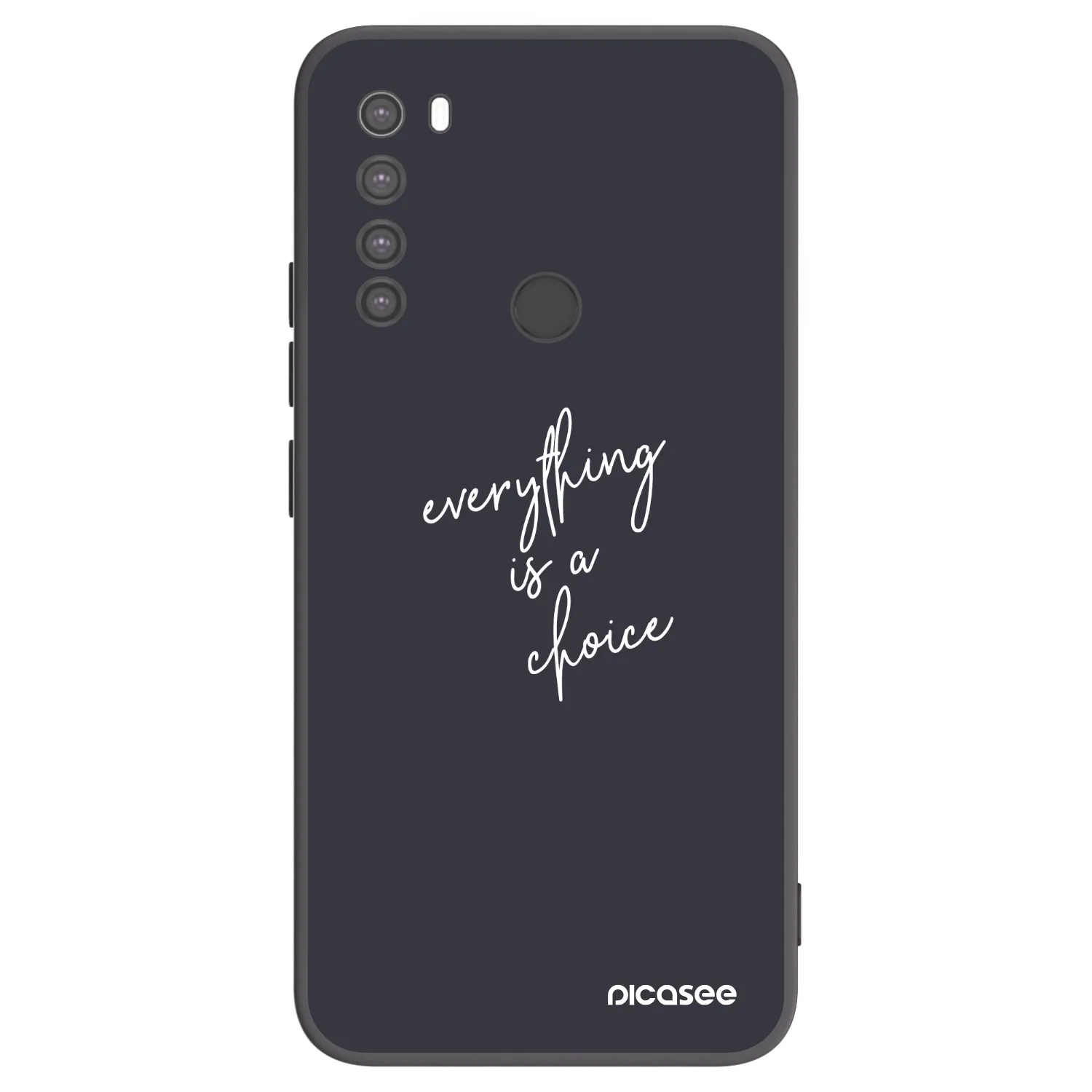 Picasee fekete szilikon tok az alábbi mobiltelefonokra Xiaomi Redmi Note 8 - Everything is a choice