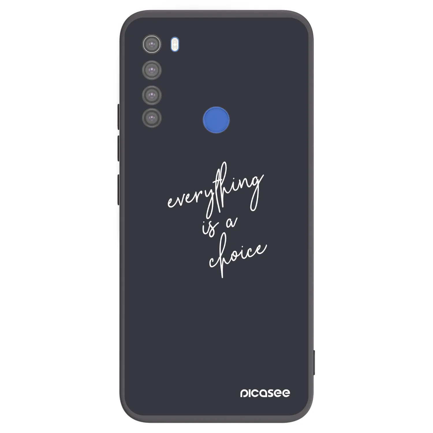 Picasee fekete szilikon tok az alábbi mobiltelefonokra Xiaomi Redmi Note 8T - Everything is a choice