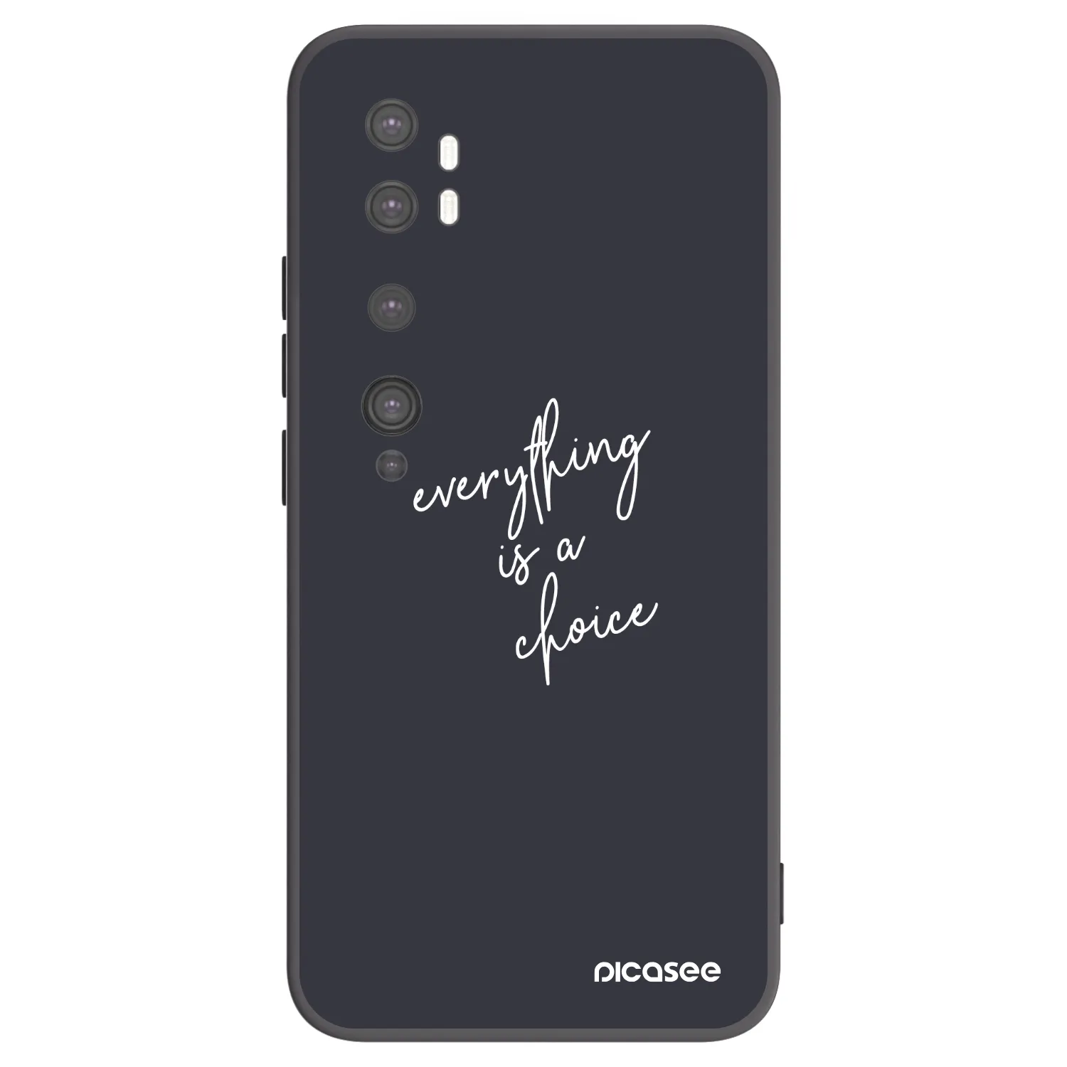 Picasee fekete szilikon tok az alábbi mobiltelefonokra Xiaomi Mi Note 10 (Pro) - Everything is a choice